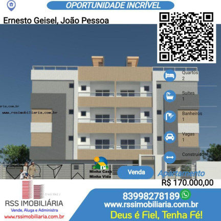 Apartamento com 2 Quartos à Venda, 56 m² em Ernesto Geisel - João Pessoa