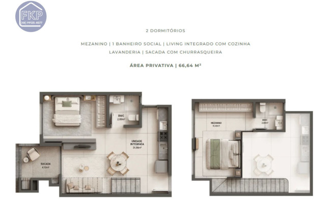 Imagem Apartamento com 2 Quartos à Venda, 66 m² em Cachoeira Do Bom Jesus - Florianópolis