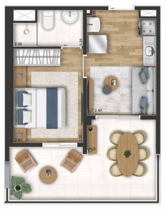 Imagem Imóvel com 2 Quartos à Venda, 35 m² em Jardim Taquaral - São Paulo Imagem Imóvel com 2 Quartos à Venda, 35 m² em Jardim Taquaral - São Paulo