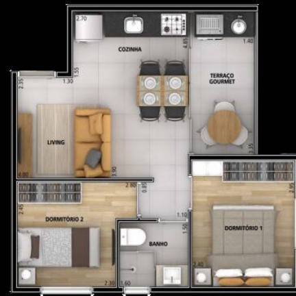 Imagem Apartamento com 100 Quartos à Venda, 1 m² em Carandiru - São Paulo