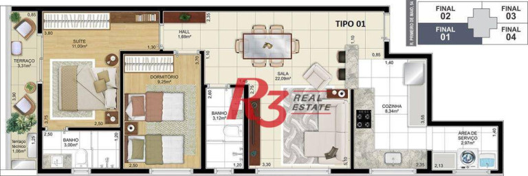 Imagem Apartamento com 1 Quarto à Venda, 52 m² em Aparecida - Santos Imagem Apartamento com 1 Quarto à Venda, 52 m² em Aparecida - Santos