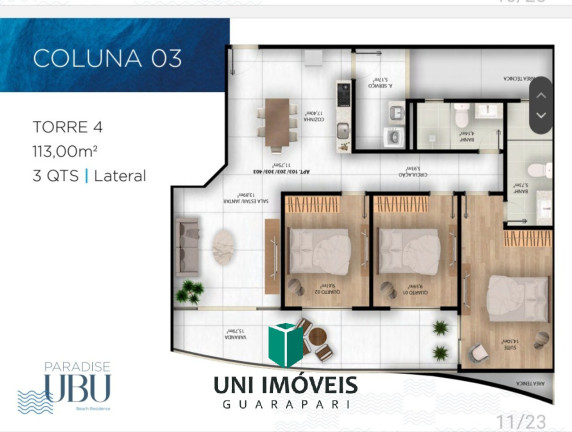 Imagem Apartamento com 3 Quartos à Venda, 163 m² em Beira Mar - Anchieta
