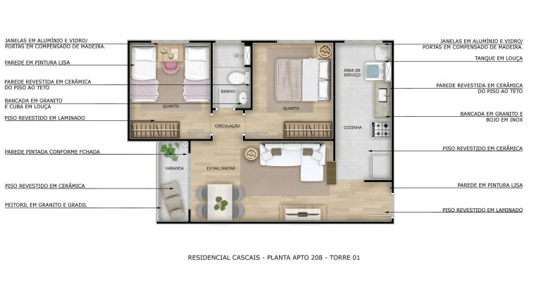 Imagem Apartamento com 2 Quartos à Venda, 47 m² em Braúnas - Belo Horizonte