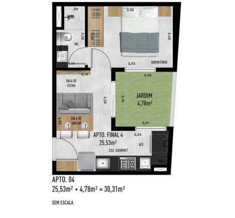 Imagem Imóvel com 2 Quartos à Venda, 37 m² em Jardim Trussardi - São Paulo Imagem Imóvel com 2 Quartos à Venda, 37 m² em Jardim Trussardi - São Paulo