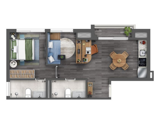 Imagem Apartamento com 2 Quartos à Venda, 45 m² em Santo Amaro - São Paulo Imagem Apartamento com 2 Quartos à Venda, 45 m² em Santo Amaro - São Paulo