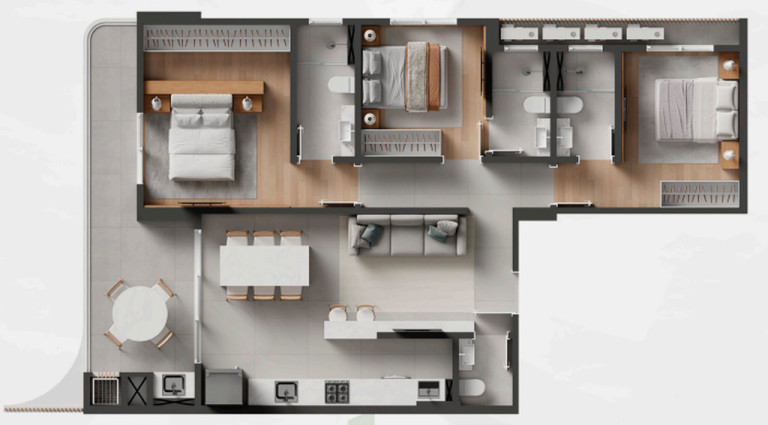Imagem Imóvel com 3 Quartos à Venda, 107 m² em Centro - Itajaí Imagem Imóvel com 3 Quartos à Venda, 107 m² em Centro - Itajaí