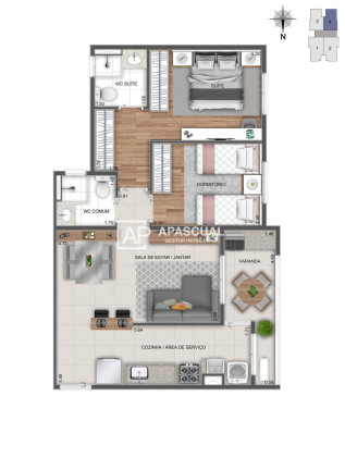Imagem Apartamento com 2 Quartos à Venda, 60 m² em Jardim América - São José Dos Campos Imagem Apartamento com 2 Quartos à Venda, 60 m² em Jardim América - São José Dos Campos