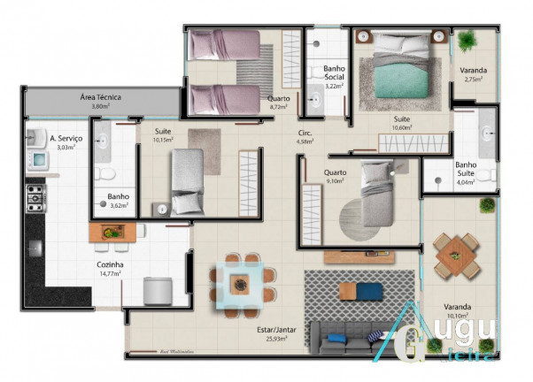 Imagem Apartamento com 4 Quartos à Venda, 124 m² em Praia Da Costa - Vila Velha