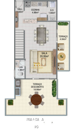 Imagem Apartamento com 3 Quartos à Venda, 114 m² em Canto Do Forte - Praia Grande