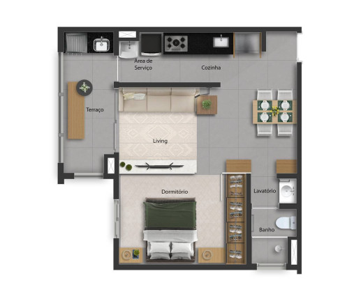 Imagem Apartamento com 1 Quarto à Venda, 74 m² em Jardim Guarujá - Sorocaba