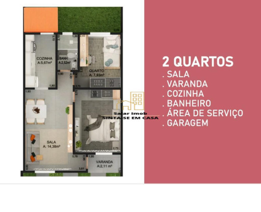 Imagem Casa com 2 Quartos à Venda, 52 m² em Assunção - Barra Mansa