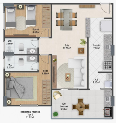 Imagem Apartamento com 2 Quartos à Venda, 71 m² em Vila Guilhermina - Praia Grande Imagem Apartamento com 2 Quartos à Venda, 71 m² em Vila Guilhermina - Praia Grande