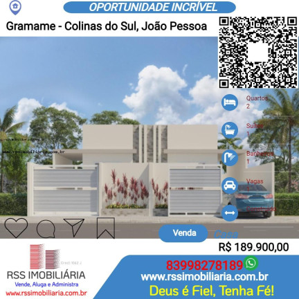 Casa com 2 Quartos à Venda, 55 m² em Gramame - Colinas Do Sul - João Pessoa