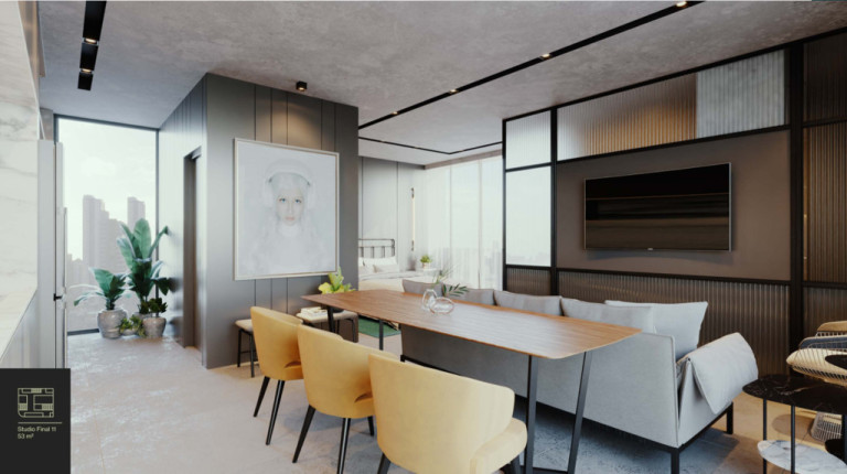 Imagem Apartamento com 1 Quarto à Venda, 53 m²
