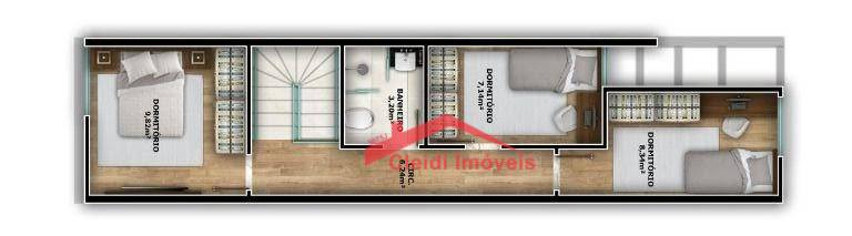 Imagem Sobrado com 3 Quartos à Venda, 67 m² em Aventureiro - Joinville Imagem Sobrado com 3 Quartos à Venda, 67 m² em Aventureiro - Joinville