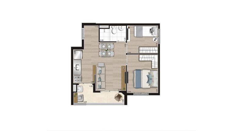 Imagem Apartamento com 2 Quartos à Venda, 43 m² em Jardim Arize - São Paulo