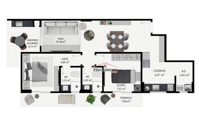 Imagem Apartamento com 2 Quartos à Venda, 70 m² em Guilhermina - Praia Grande