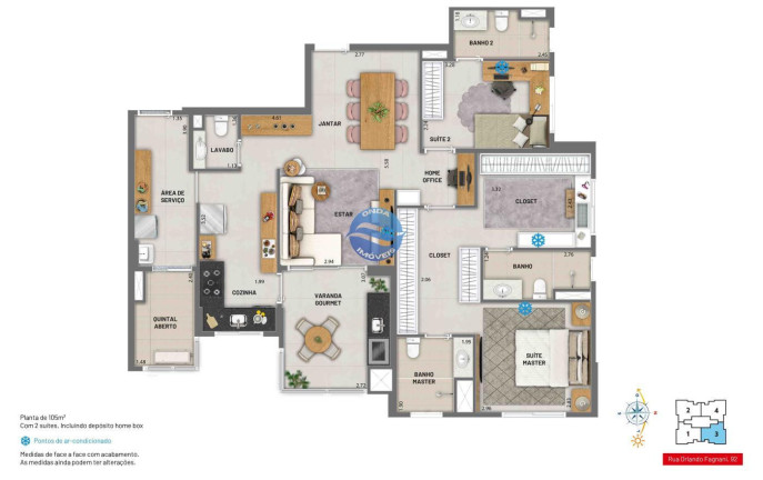 Imagem Apartamento com 2 Quartos à Venda, 102 m² em Jardim Planalto - Campinas