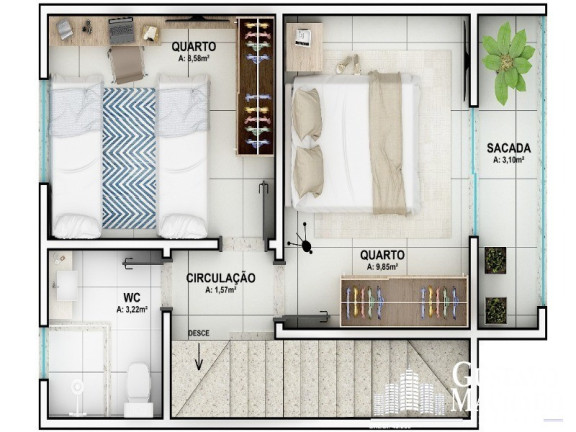 Imagem Casa com 2 Quartos à Venda, 61 m² em Colônia Santo Antônio - Barra Mansa