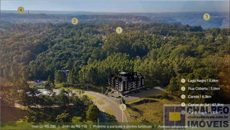 Imóvel com 1 Quarto à Venda, 53 m² em Candiago - Gramado