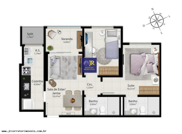 Imagem Imóvel com 2 Quartos à Venda, 59 m² em Jockey De Itaparica - Vila Velha