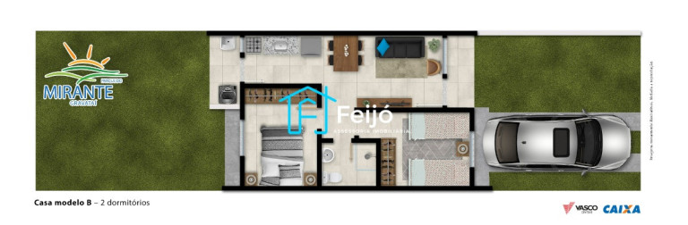 Imagem Casa com 2 Quartos à Venda, 43 m² em Morada Do Vale Ii - Gravataí