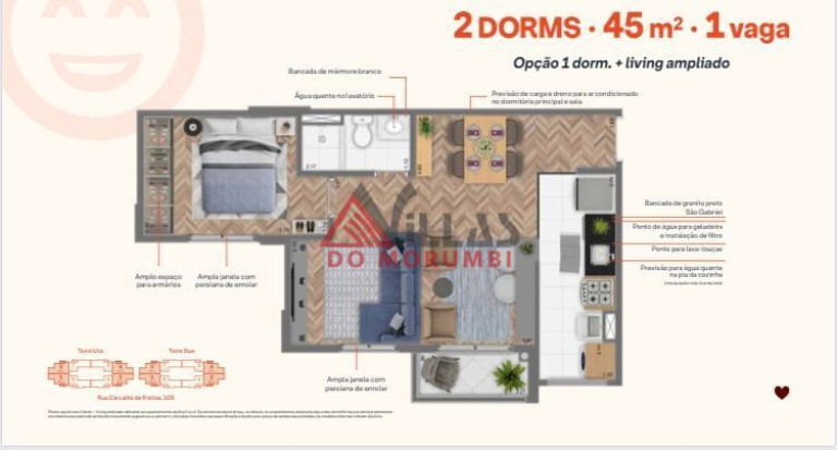 Imagem Apartamento com 2 Quartos à Venda, 45 m² em Vila Andrade - São Paulo Imagem Apartamento com 2 Quartos à Venda, 45 m² em Vila Andrade - São Paulo