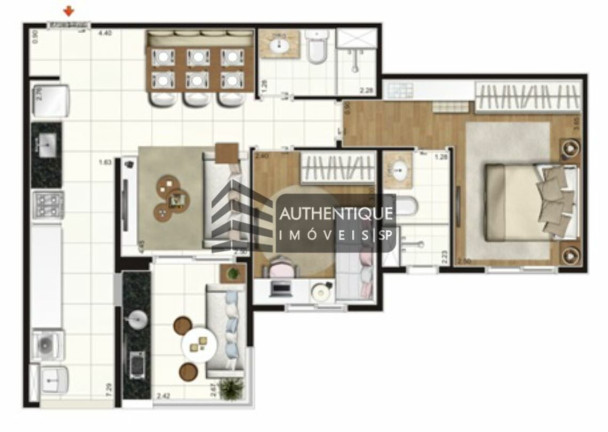 Imagem Apartamento com 2 Quartos à Venda, 64 m² em Chácara Inglesa - São Paulo