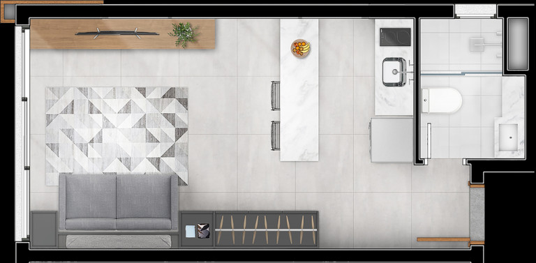 Imagem Apartamento com 1 Quarto à Venda, 39 m² em Petrópolis - Porto Alegre