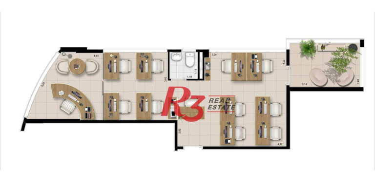 Imagem Sala Comercial à Venda, 35 m² em Ponta Da Praia - Santos