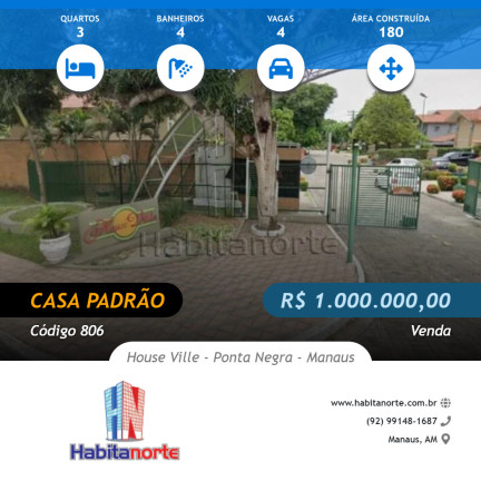 Imagem Casa com 3 Quartos à Venda, em Nova Esperança - Manaus Imagem Casa com 3 Quartos à Venda, em Nova Esperança - Manaus