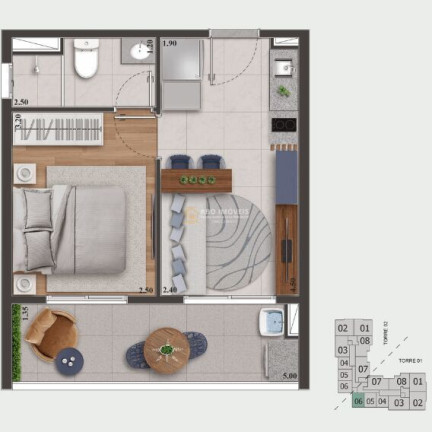 Imagem Apartamento com 1 Quarto à Venda, 33 m² em Presidente Altino - Osasco Imagem Apartamento com 1 Quarto à Venda, 33 m² em Presidente Altino - Osasco