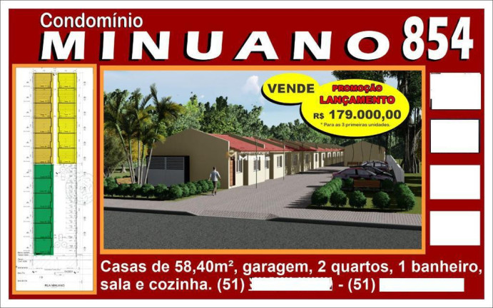 Imagem Casa com 2 Quartos à Venda, 58 m² em Minuano - Viamão Imagem Casa com 2 Quartos à Venda, 58 m² em Minuano - Viamão