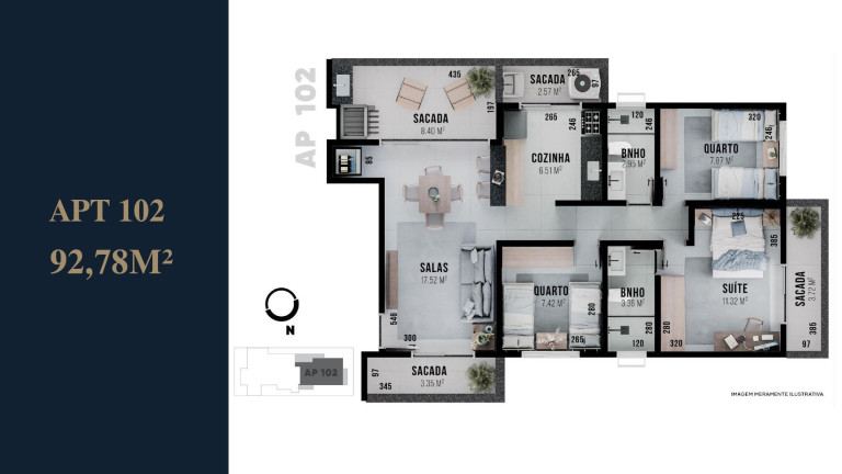 Imagem Apartamento com 3 Quartos à Venda, 117 m² em Santa Mônica - Uberlândia Imagem Apartamento com 3 Quartos à Venda, 117 m² em Santa Mônica - Uberlândia