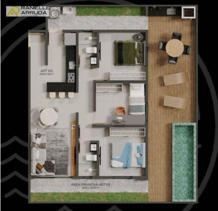 Imagem Apartamento com 3 Quartos à Venda, 65 m² em Bessa - João Pessoa Imagem Apartamento com 3 Quartos à Venda, 65 m² em Bessa - João Pessoa