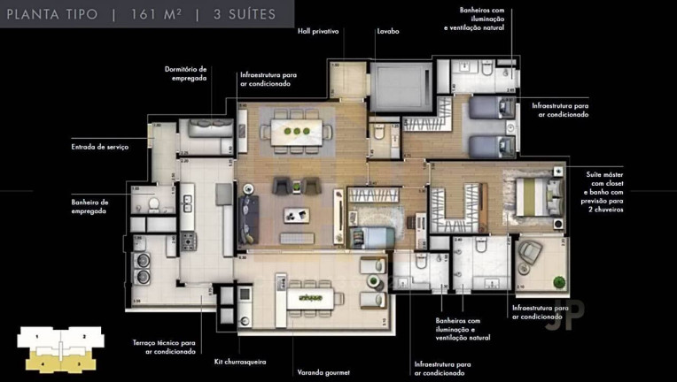Imagem Apartamento com 3 Quartos à Venda, 161 m² em Vila Clementino - São Paulo