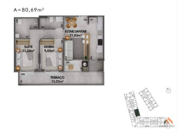 Apartamento com 2 Quartos à Venda, 79 m²