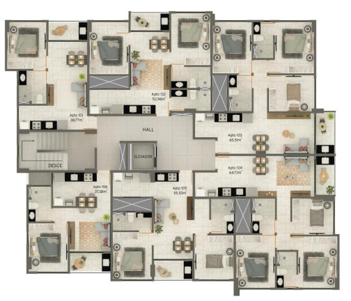 Imagem Apartamento com 1 Quarto à Venda, 38 m² em Praia Formosa - Cabedelo Imagem Apartamento com 1 Quarto à Venda, 38 m² em Praia Formosa - Cabedelo