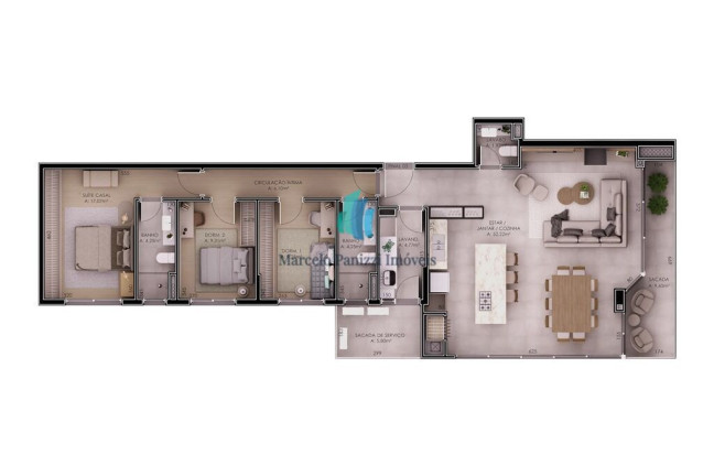 Imagem Apartamento com 3 Quartos à Venda, 145 m² em Botafogo - Bento Gonçalves Imagem Apartamento com 3 Quartos à Venda, 145 m² em Botafogo - Bento Gonçalves
