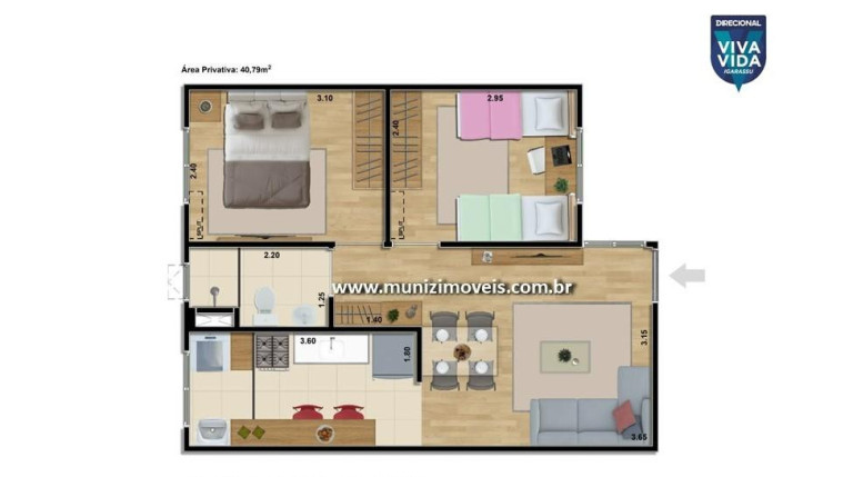 Imagem Apartamento com 2 Quartos à Venda, 40 m² em Centro - Igarassu