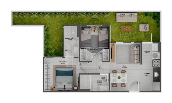 Imagem Apartamento com 2 Quartos à Venda, 42 m² em Aribiri - Vila Velha