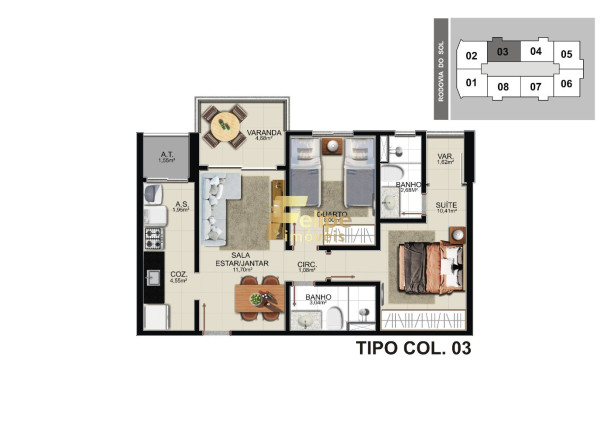 Imagem Imóvel com 2 Quartos à Venda, 59 m² em Praia De Itaparica - Vila Velha