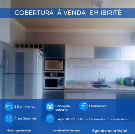 Apartamento com 2 Quartos à Venda, 78 m² em Jardim Das Flores - Ibirité