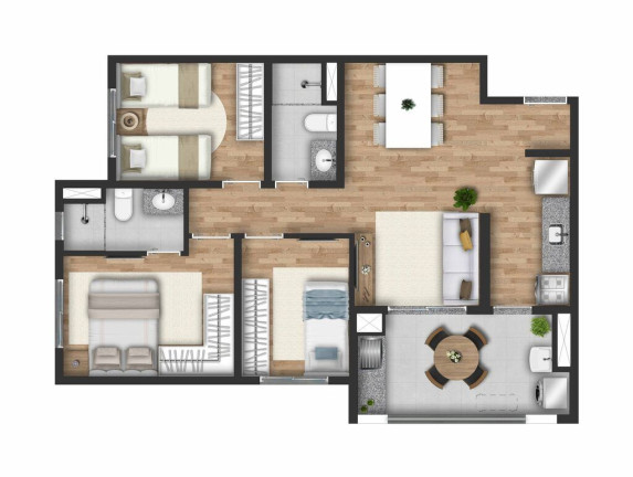 Imagem Apartamento com 2 Quartos à Venda, 49 m² em Veleiros - São Paulo