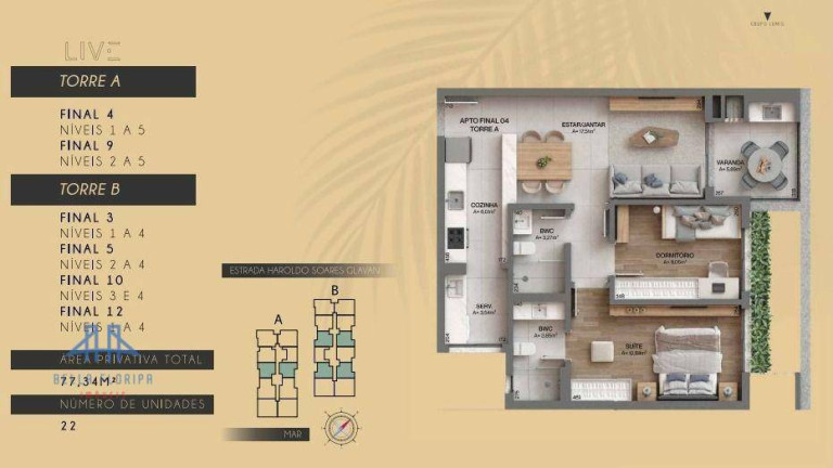 Apartamento com 3 Quartos à Venda, 104 m² em Cacupé - Florianópolis
