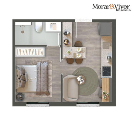Imagem Apartamento com 1 Quarto à Venda, 23 m² em Centro - Curitiba Imagem Apartamento com 1 Quarto à Venda, 23 m² em Centro - Curitiba