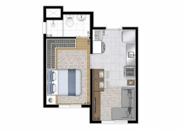 Imagem Apartamento com 1 Quarto à Venda, 26 m² em Barra Funda - São Paulo