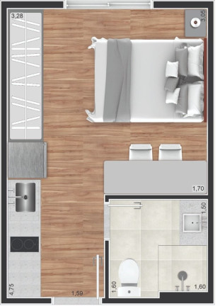Imagem Apartamento com 1 Quarto à Venda, 16 m² em Portão - Curitiba Imagem Apartamento com 1 Quarto à Venda, 16 m² em Portão - Curitiba
