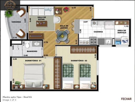 Imagem Apartamento com 2 Quartos à Venda, 56 m² em Centro - São Bernardo Do Campo Imagem Apartamento com 2 Quartos à Venda, 56 m² em Centro - São Bernardo Do Campo