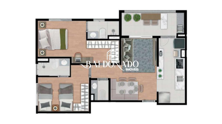 Imagem Apartamento com 2 Quartos à Venda, 63 m² em Jardim Nova Bragança - Bragança Paulista